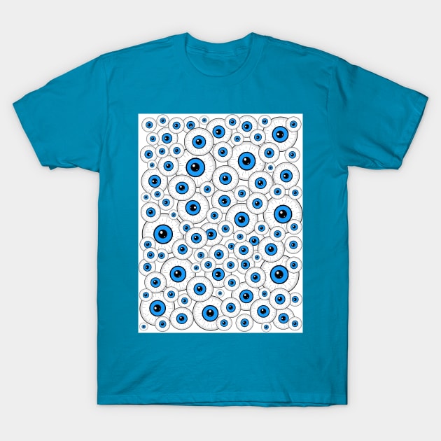 BLUE Eyeballs T-Shirt by SartorisArt1